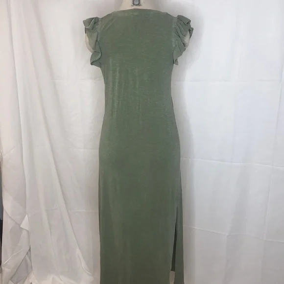 Sundry Ruffle Capped Sleeve Maxi Dress - Picture 2 of 4